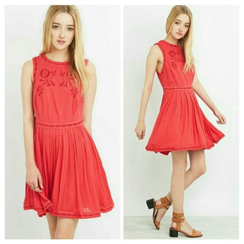 FREE PEOPLE Birds Of A Feather Embroidered Mini Dress 4